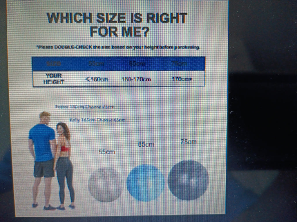 Athletic Works 55cm Exercise Ball w/pump